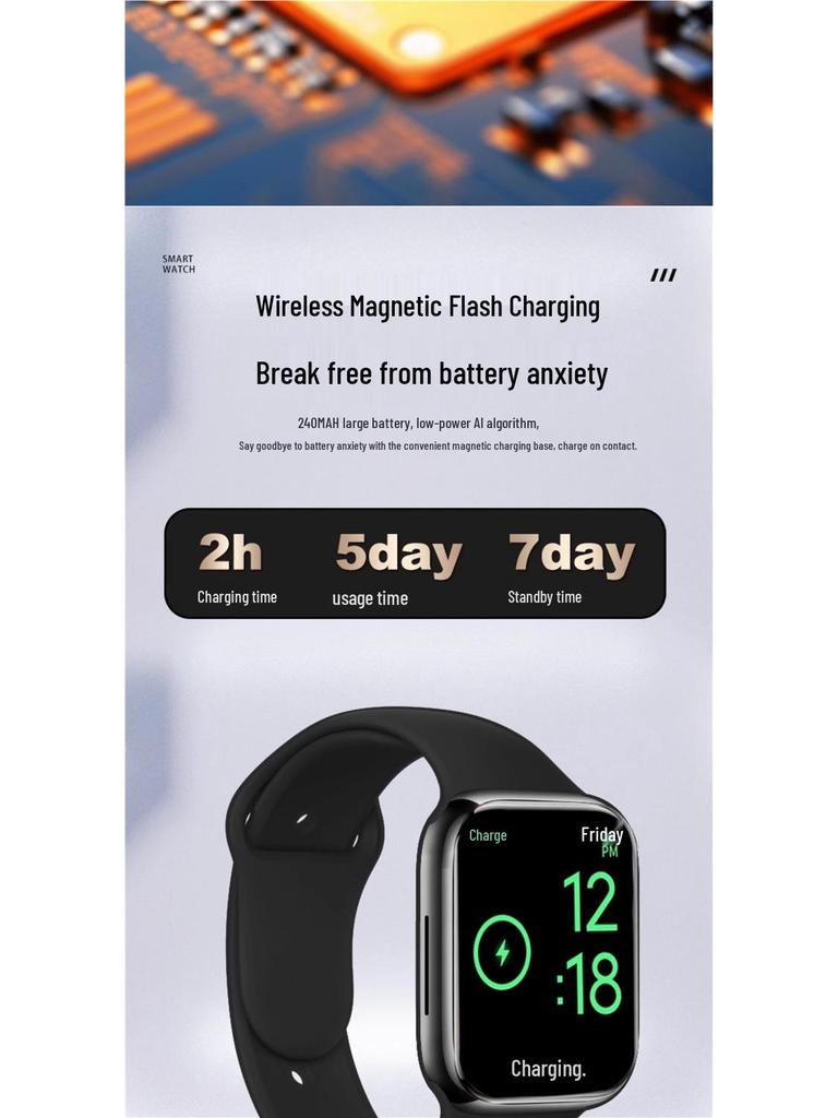 Multifunctional NFC Sports Smartwatch for Women & Men with Heart Rate Monitor & Bluetooth Call Answering