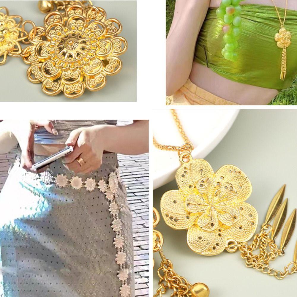 Bell Ethnic Style Belt Silver Dance Dress Belt Chains Traditional Gold Belt  Party Decoration