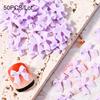 50/100 pezzi Rosa Bianco Kawaii Fiocco Ciondolo per Unghie 3D Resina Fiocco Flatback Gemme per Unghie 8*10mm Strass Gioielli per Nail Art #Papillon