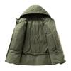 Herren Fake Zweiteiler Parkas Herren Lässiger Lockerer Kapuzenmantel Herren Dicke Baumwollgepolsterte Jacke Herren Patchwork Parka Streetwear Oberbekleidung