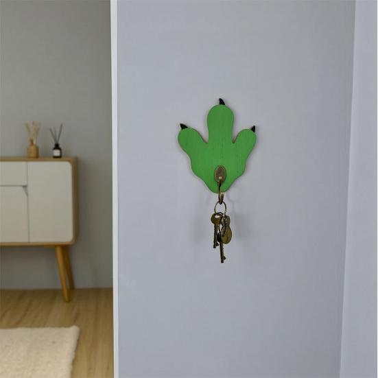 Wood Dinosaur Wall Hook, Retro Dinosaur Claw Shape, Easy Installation Coat Hanger for Kids Bedroom Entrance Hall Nursery