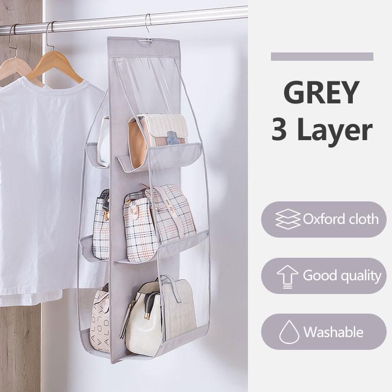 Multi-layer Bag Storage Bag Waterproof Bag Wardrobe Hanging Leather Bag Finishing Bag Female Bag Storage Bag Wardrobe Handbag Purse Hanging Bag