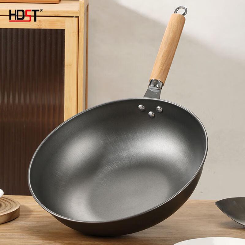 Чугунный вок HDST с плоским дном