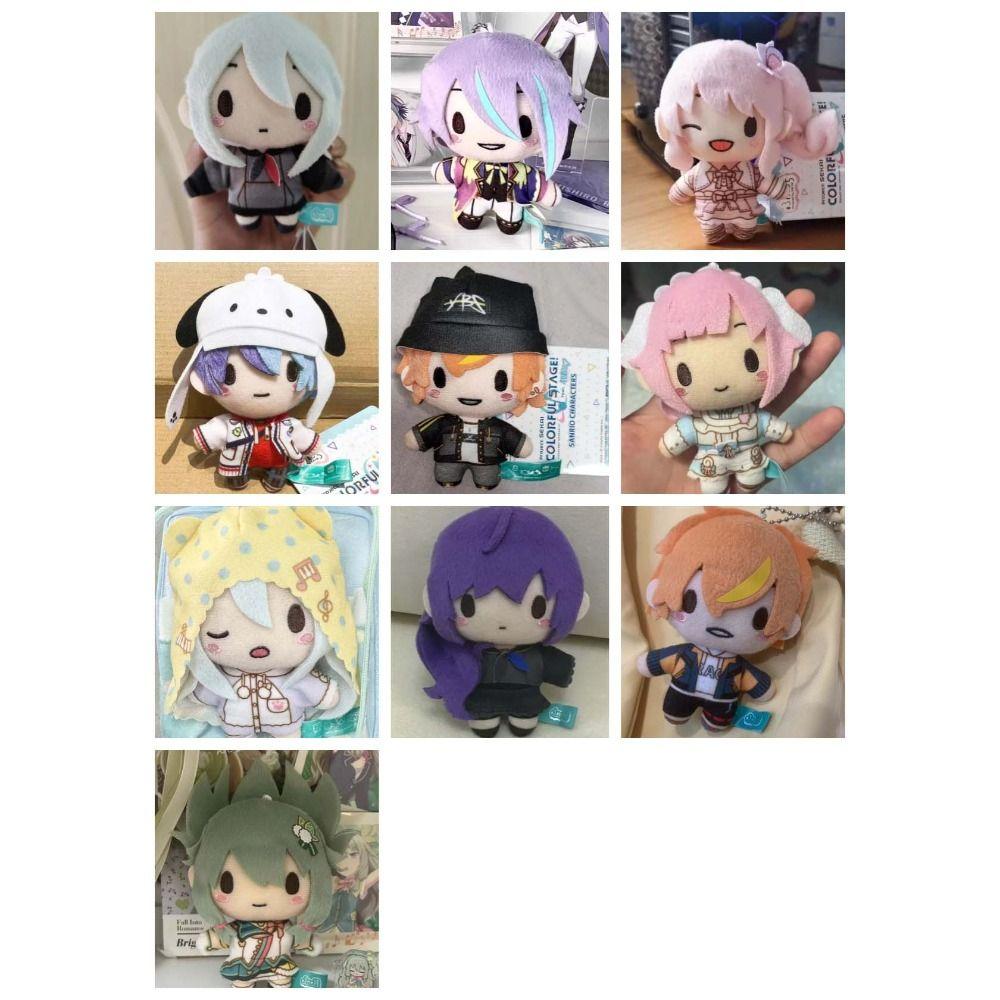 Project Sekai 10cm Plüschtaschen-Anhänger Kanade Akito Rui Kawaii Hänge-Ornament Anime-Figur Schlüsselanhänger Geschenk