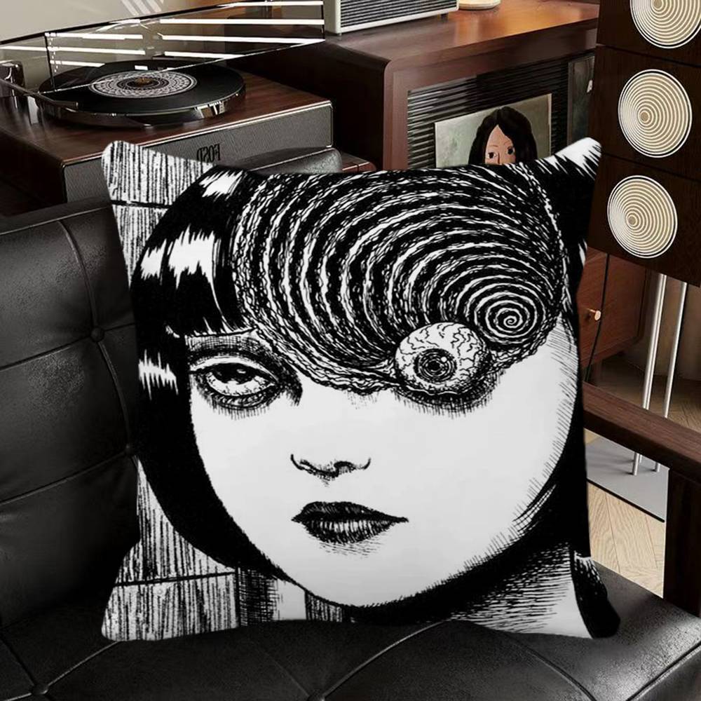 Japan Anime Junji Ito Pillow Case Square Pillow Bedroom Sofa Leisure Comfort Cushion Car Home Decoration
