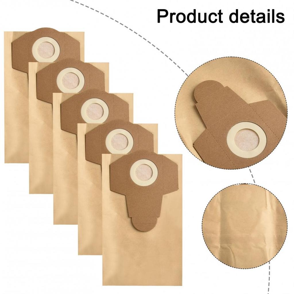 5PC 20L For Einhell Wet And Dry Vacuum Bags (Pack Of 5) For BT-VC 1250S
