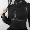 Women's Black Fashion PU Belt Leather Strap Binding Clothing Chest Strap Strap Gothic Clothing Accessories