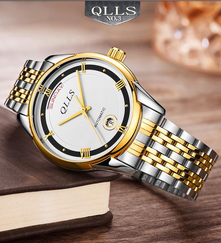 QLLS Qiluoshi Automatic Swiss-Certified Trendy Business Calendar Watch