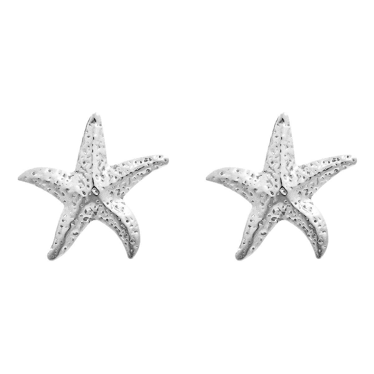 

New Summer Collection Starfish Stud Earrings Gold Color Jewelry for Women Hoop Earrings with Hypoallergenic & Boho Style Gift срібний