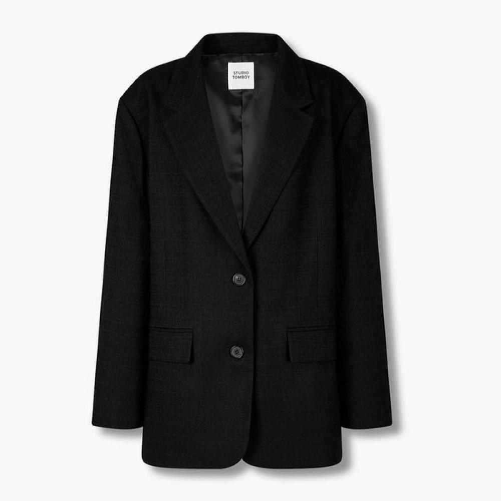 

Studio Tomboy Tweed Two Button Jacket 9105312121ct blacks/M