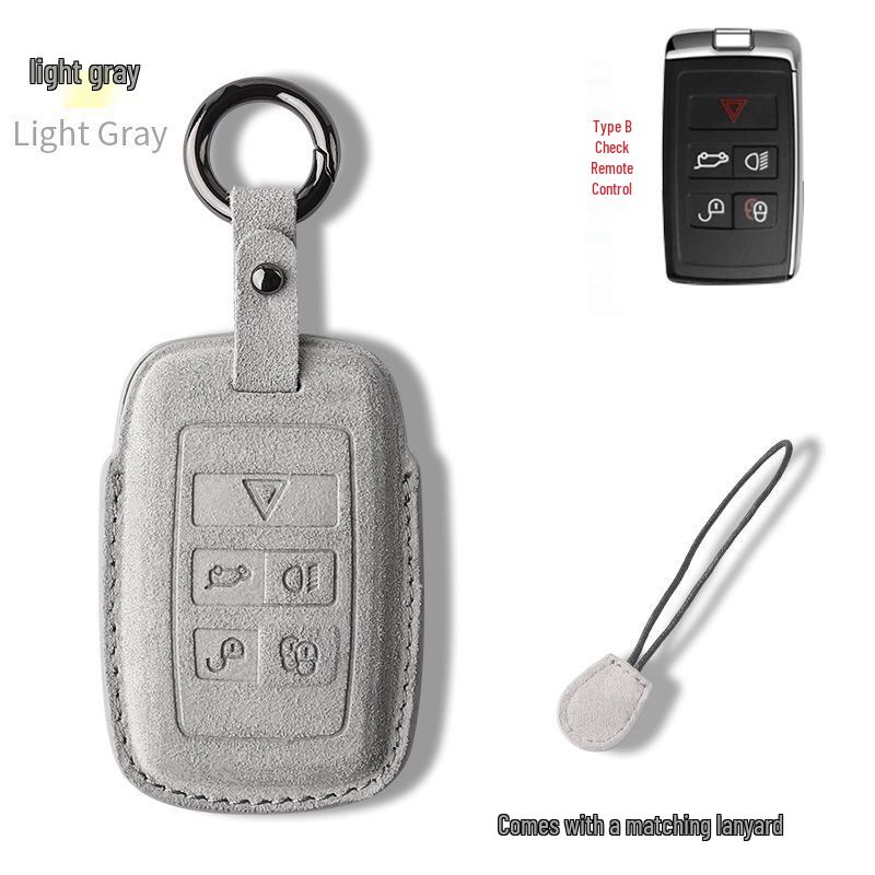 Nubuck Leather Key Case for Range Rover Models (Sport, Evoque, Defender, Discovery Sport, Velar, Freelander)