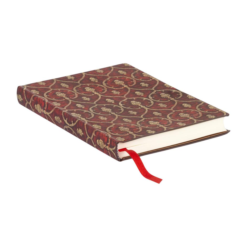 Paperblanks Red Notebook, Softcover, Velvet, Mini, A6, Ruled, FB9633-7