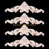 F26C Wood Carved Decal 4pcs Corner Onlay Applique Unpainted Frame Decoration for Home Bedroom Office Sofa Bed Decor Supplies