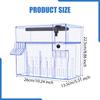 Large Capacity Aquarium Filter Box with Waste Isolation Easy Install for Turtle Tank Living Room and Shop
