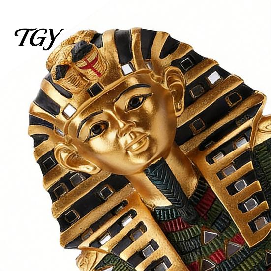 Dekorative Menschengesichtsskulptur Ägyptische Sphinx Statue Harzornament, Retro Antike Figur, Klassisches Künstlerisches Ambiente Dekorationsstück Skulptur,