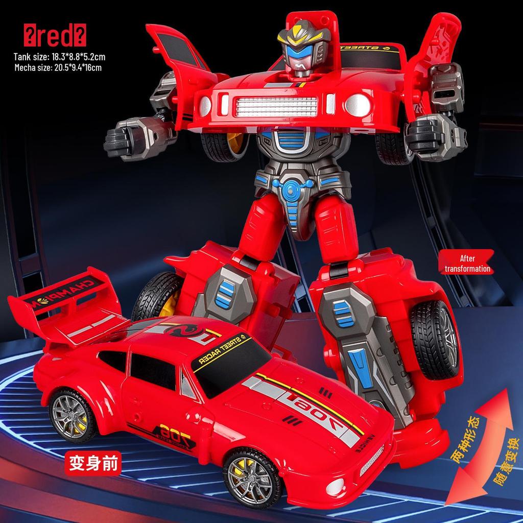 Transforming Robot Car Model - Inertial Power Warrior Toy for Boys