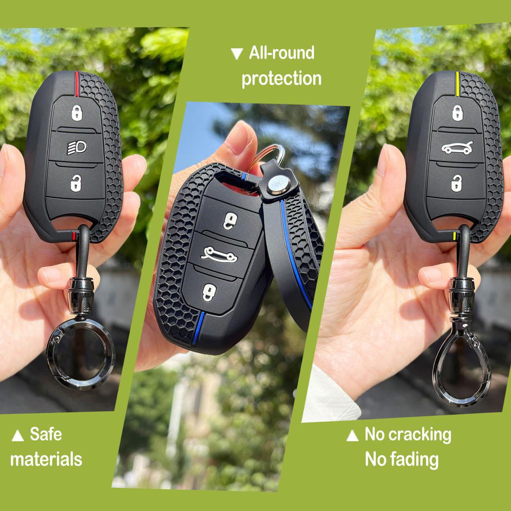 Protection For Citroen C3 C5 X7 C4 C2 C8 For Peugeot 208 2008 508 408 308 3008 207 407 307 206 Rifter Key Holder Caps Opel Mokka