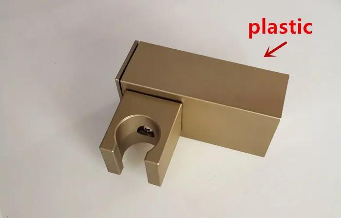 Brushed Gold abs plastic Shower Set Wall Mounted Embedded Bathroom Shower Mixer Matte Black Bath Shower Kit