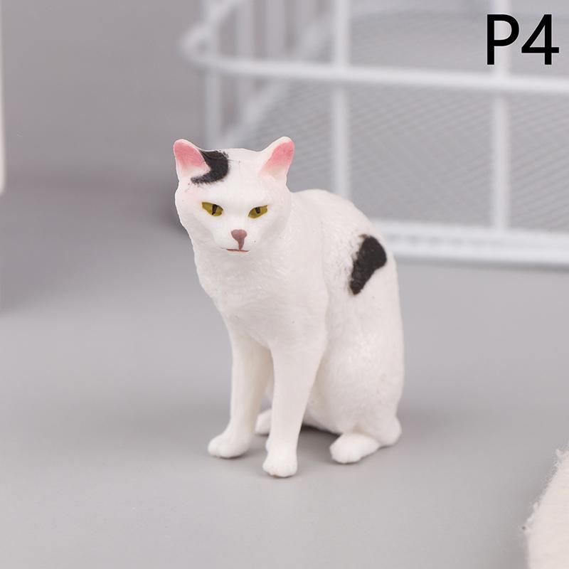 

Твердая имитация модели животного, лежащая оранжевая фигурка кошки, симпатичное украшение для рабочего стола, мини-модель кошки, орнамент 4