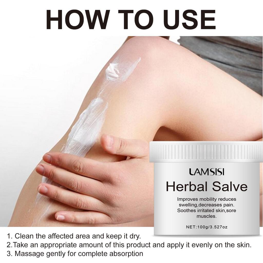 Herbal Salve-Strongly Alleviates Muscle and Joint Pain, Improves Swelling and Mobility-Suitable for all Skin Types,100g