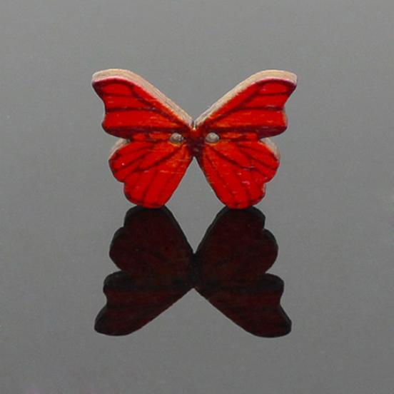 50 st 2 Hål Blandad Färg Fjäril Träknappar Sömnad Scrapbooking DIY