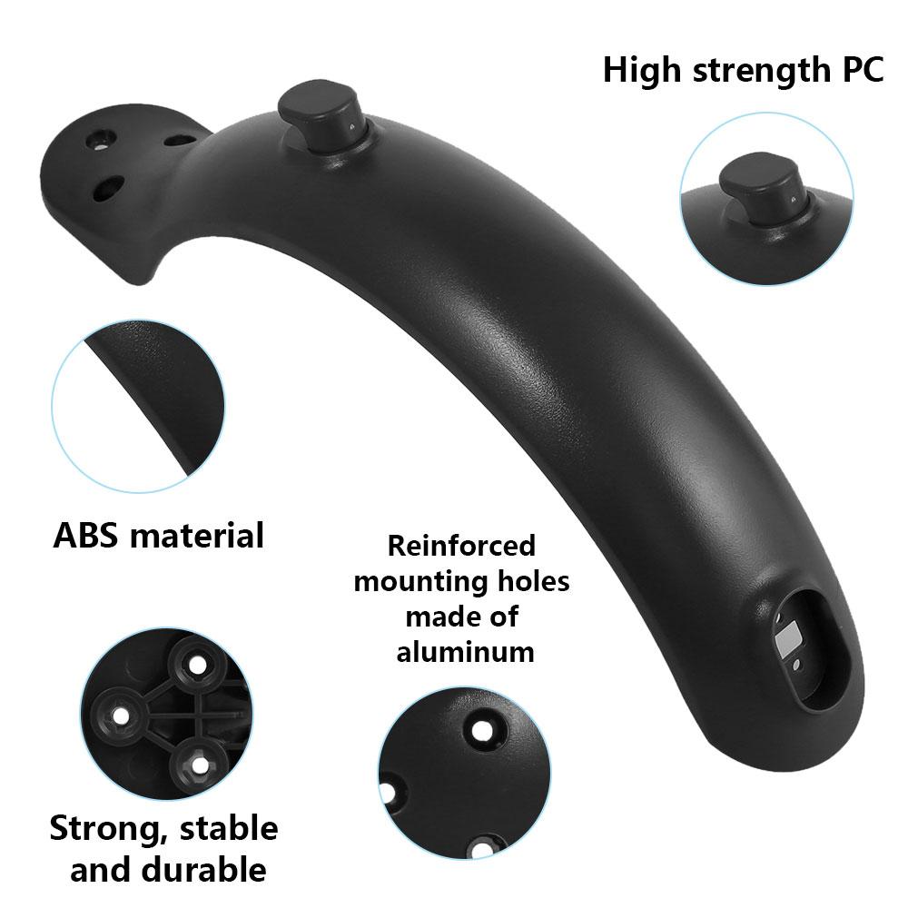 Scooter Rear Fender Kit with Rear Mudguard Bracket and Brake Lamp Scooter Replacement Accessories Fits M365/M365 Pro Scooter