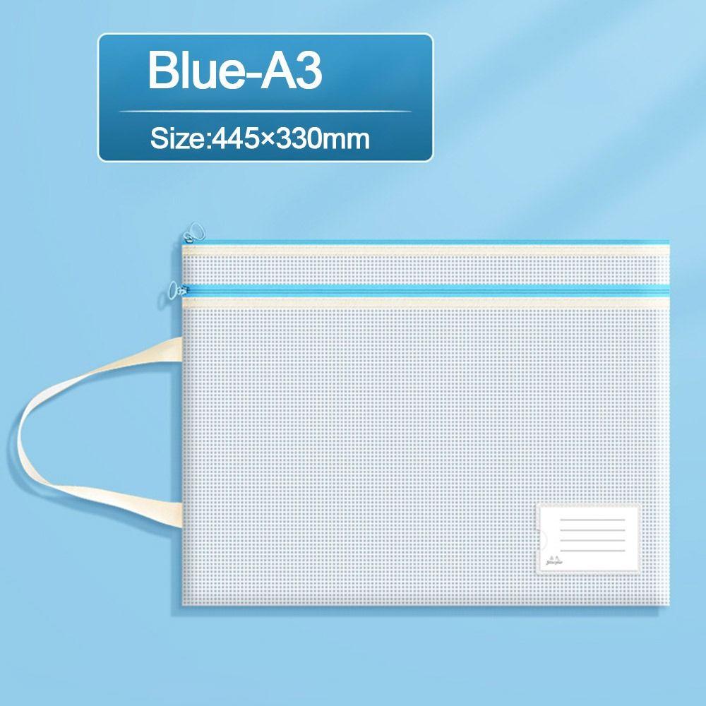 Transparent Classification File Bag A3/A4 Mesh Storage Bag Portable Document Bag