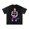 Cade Cunningham Detroit T-shirt Grafica Lavaggio Neve Oversize Autografo Tee