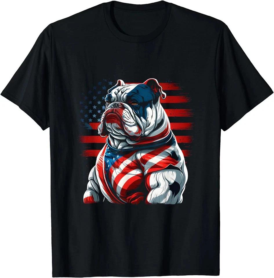 Funny Bulldog Unisex T-Shirt, 4th Of July Gift