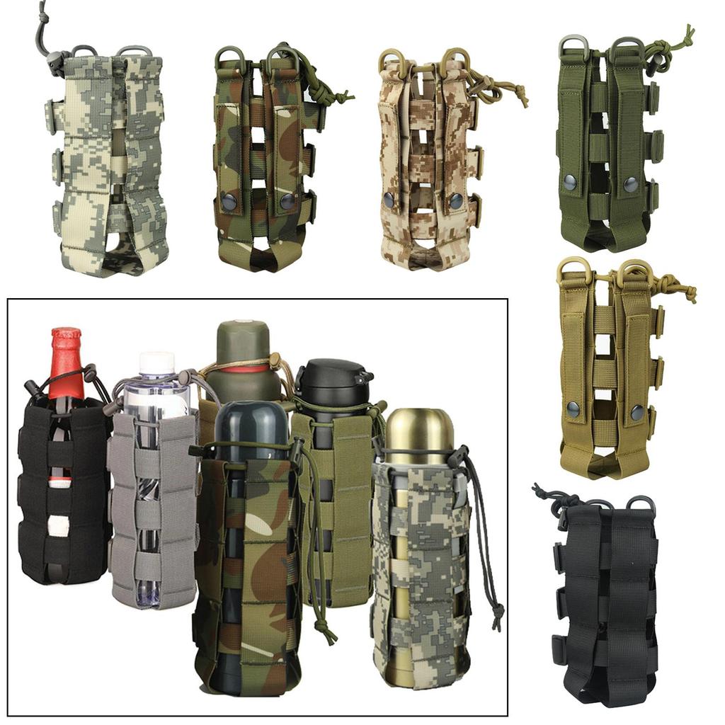Outdoor Tactical Molle Water Bottle Bags Carrier Holder Kettle Pouch Hiking