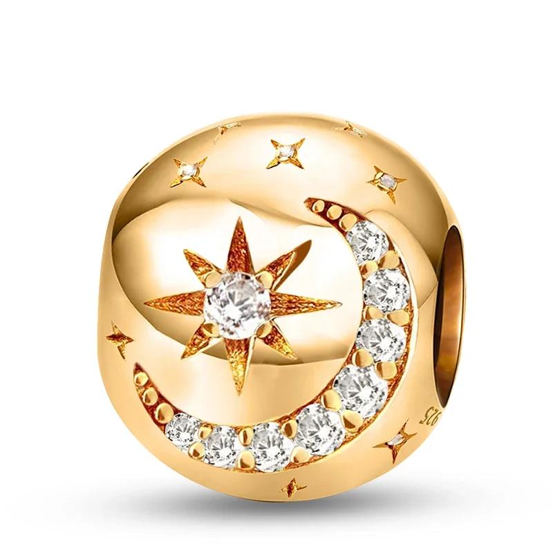 Kupfermetall, goldene Serie, Frucht-Glühwürmchen-Charm-Perlen, Komponenten für DIY-Armbandbastelarbeiten, hochwertiger Schmuck
