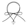 Simple Chunky-Heart Choker Necklace Big Heart Pendant Adjustable Chain Heart Necklaces for Women Teen Girls Jewelry