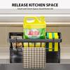 Kitchen Sink Drain Rack Organizer-Countertop Storage Shelf,for Soap Sponge Dishcloth Towel Spice, Multi-Functional Filter Basket