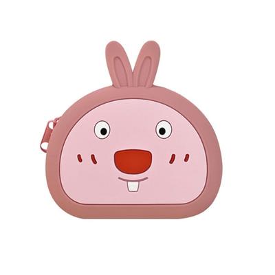 Creative with Zipper Coin Purse Waterproof Cartoon Animals Storage Bag Silicone Portable Mini Wallet Childre Birthday Gift