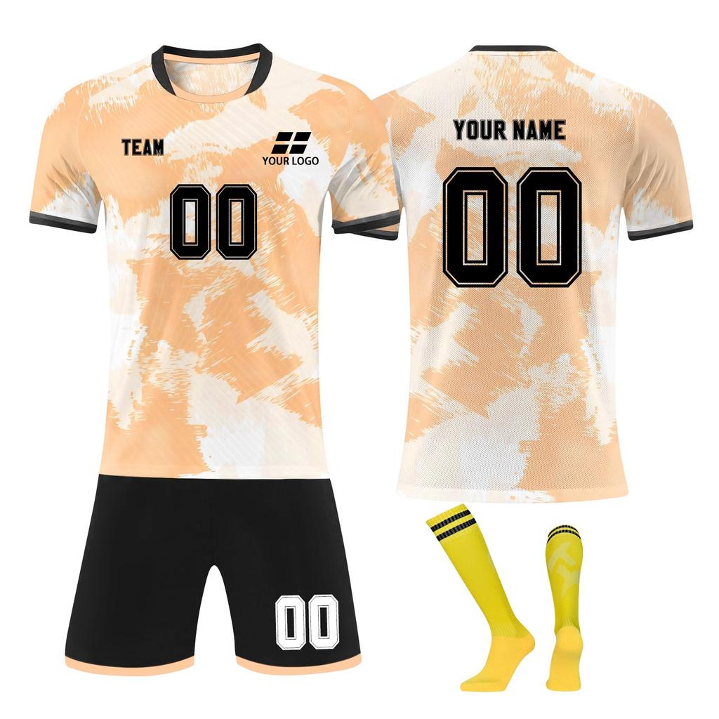 Personalisierte T-Shirts Set Herren Mädchen Mit Nummer Benutzerdefinierte Fußballtrikots Für Jungen Trainingsanzug
