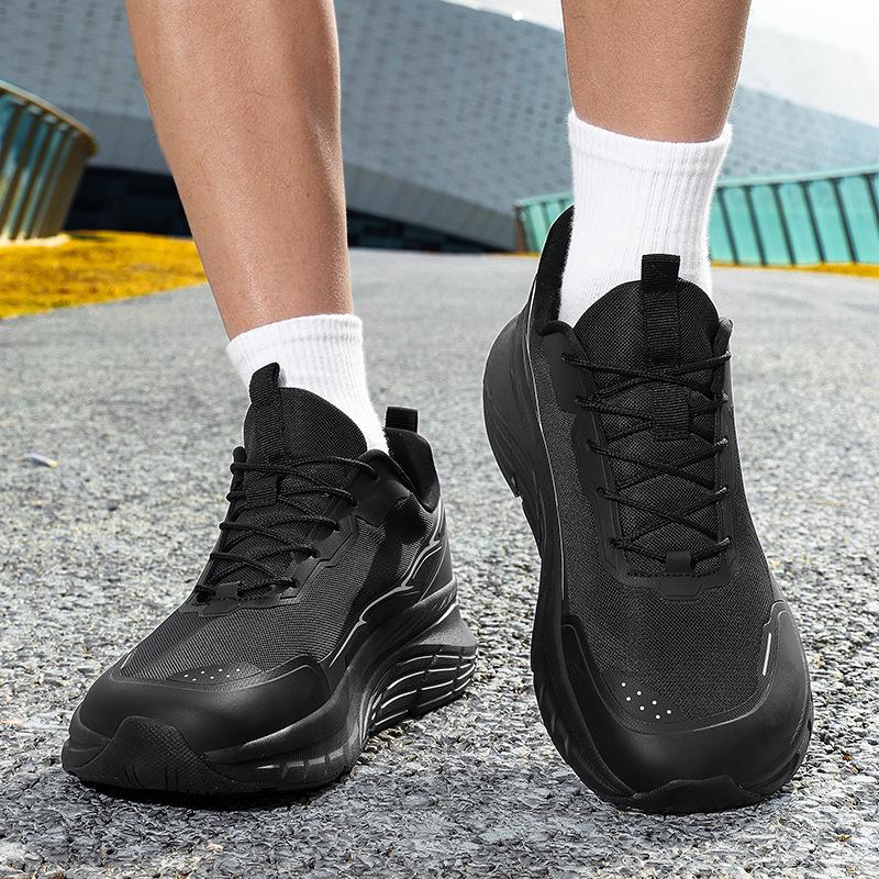 2026 Men's Plus Size Height-Boosting Sports Shoes - Non-Slip, Breathable, Thick Sole, Lace-up Jogging Dad Sneakers.