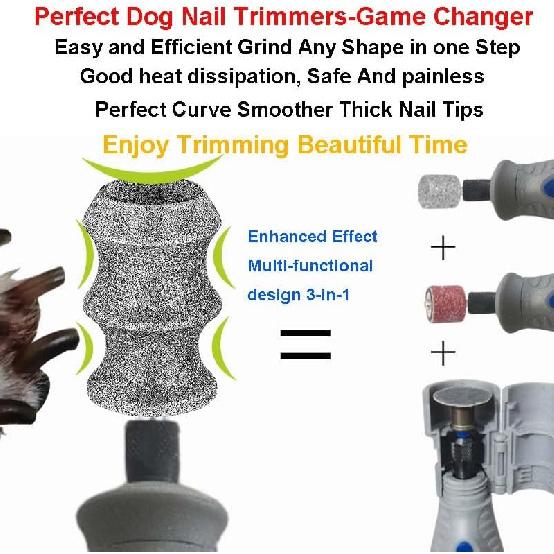 Diamond Dog Nail Grinder Wheel For Dremel, Pet Dog Nail Grinder Attachment Replacement Head Refill, 1/8'' Pet Nail Claw Care Grooming Bit, For Dremel