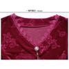 Lace Spliced Long-sleeved Pullover V-neck Fashion Casual Printed Long-sleeved Top