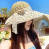 New Summer Women'S Fishing Hat Sun Protection Hat Lace Trim Beach Straw Hat Breathable And Stylish