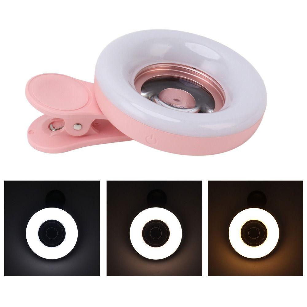 Langlebige Mini-Clip-Handy-Kameraobjektiv Tragbares Dimmbares 15X Makroobjektiv Handy-Ring-Fülllicht Videoaufnahme