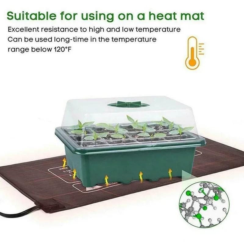 12 Hole Plant Seedling Trays Starter Flower Grow Box Tools Propagation for Home Gardening Starting Germination Supplies