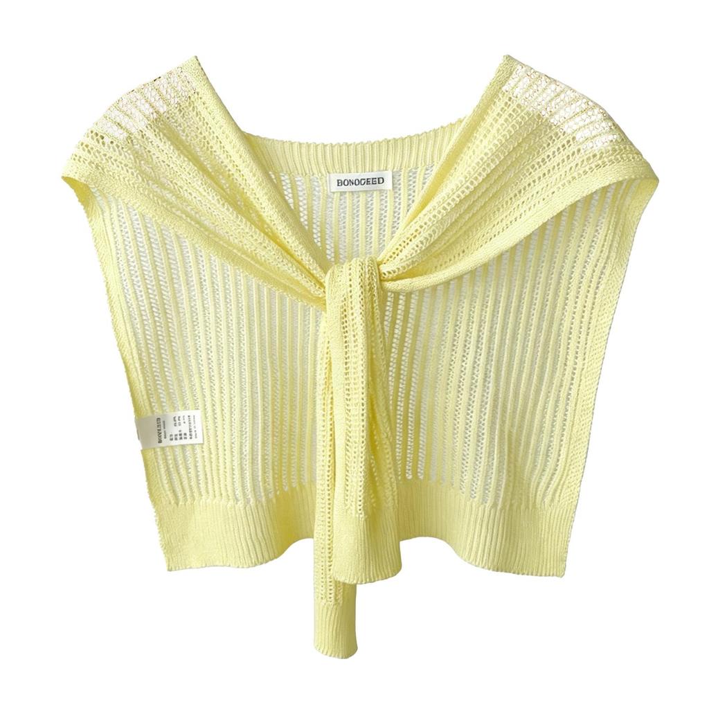 Knitted Hollow Out Shawl, Lightweight Breathable Neck Scarf Wrap for Women