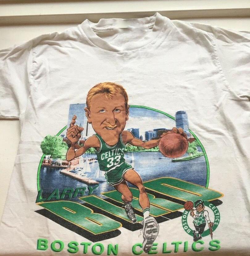 Rare LARRY BIRD  CARICATURE Cotton White S-234XL T-Shirt VN2301 Unisex T-Shirt XXXXL