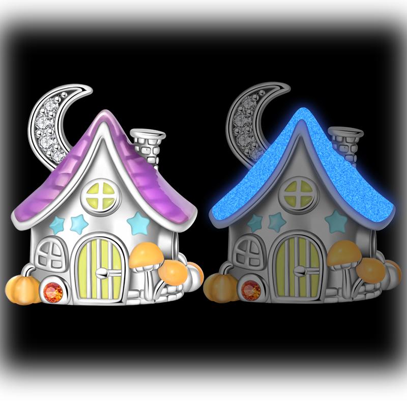 

Halloween Party Trendy 925 Silver Castle Ghost Designer Exquisite Theme Charms Beads Fit Oneself And Friends Diy Fine Jewelry