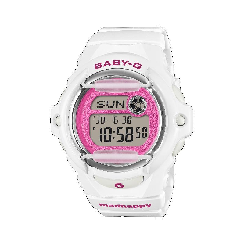 Casio Baby-G Women s Resin 200M Water Resistant Digital Shock Resistant Quartz Watch BG-169MH-7 белый