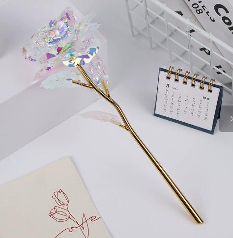 Single Gold Foil Rose For Opening, Christmas, Valentine s Day, Birthday Gifts, Gold Leaf Creative Event Gifts One Size