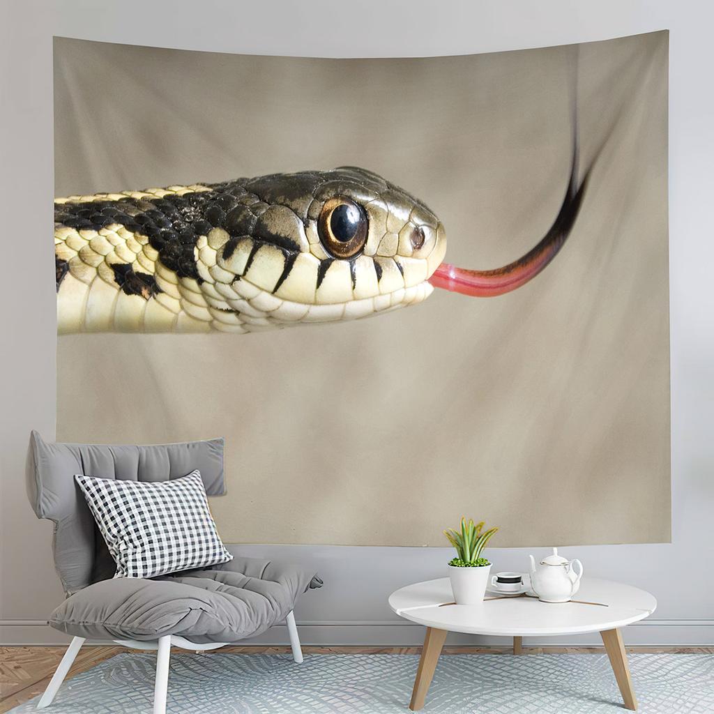 Fear Cobra Tapestry Reptiles Snake Tapestry Wildlife Illustration Tapestry Wall Hanging Home Living Room Bedroom Dorm Tapestries
