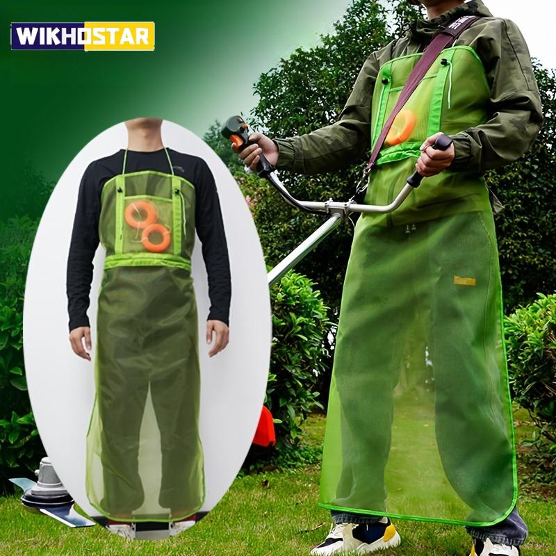 Garden lawn mowing clothing,Trimmer Shoulder Harness with Durable Nylon Strap, Breathable Mesh Garden Mowing Apron with Pocket
