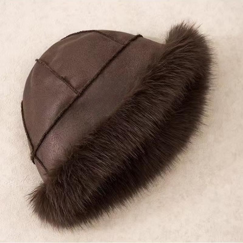 Big Fluffy Hat for Women Luxury Plush Hat Warm Winter Hat Thicken Cold Snowy Day Cap