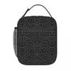 Schwarzer Leopard Tierhaut Isolierte Lunchtasche für Kinder Schul-Kühltasche Thermische Lebensmittelbox Tragetasche Auslaufsichere Lunchboxen Behälter